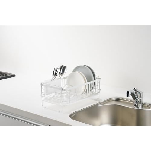 PEARL METAL Slim Dish Drainer Basket, Modelier, White, HC-507