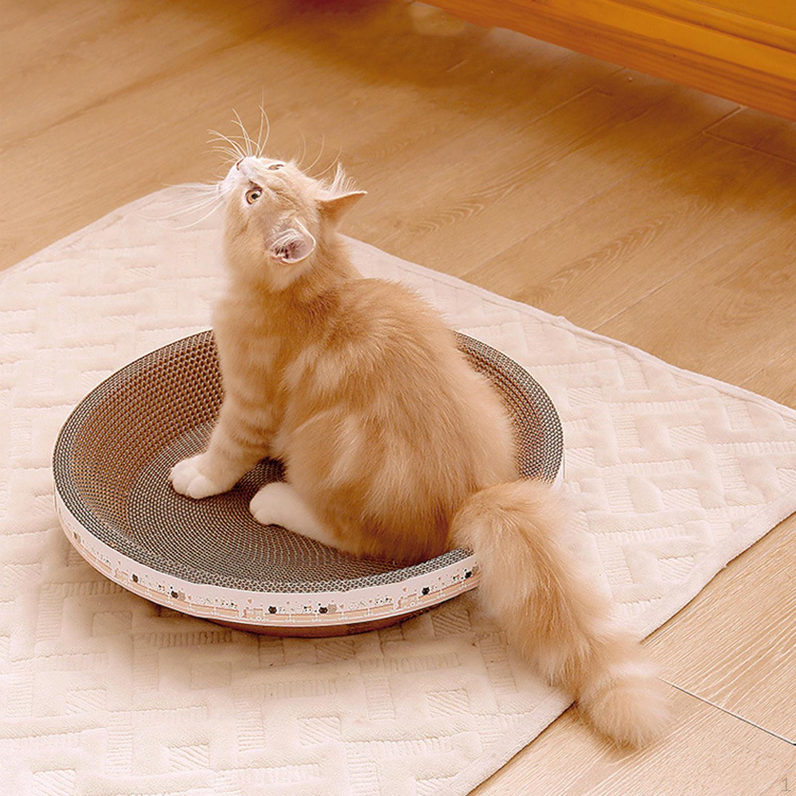 

Картонная когтеточка-кровать Круглая лежанка Мебель для защиты Миска, Гофрированная когтеточка L