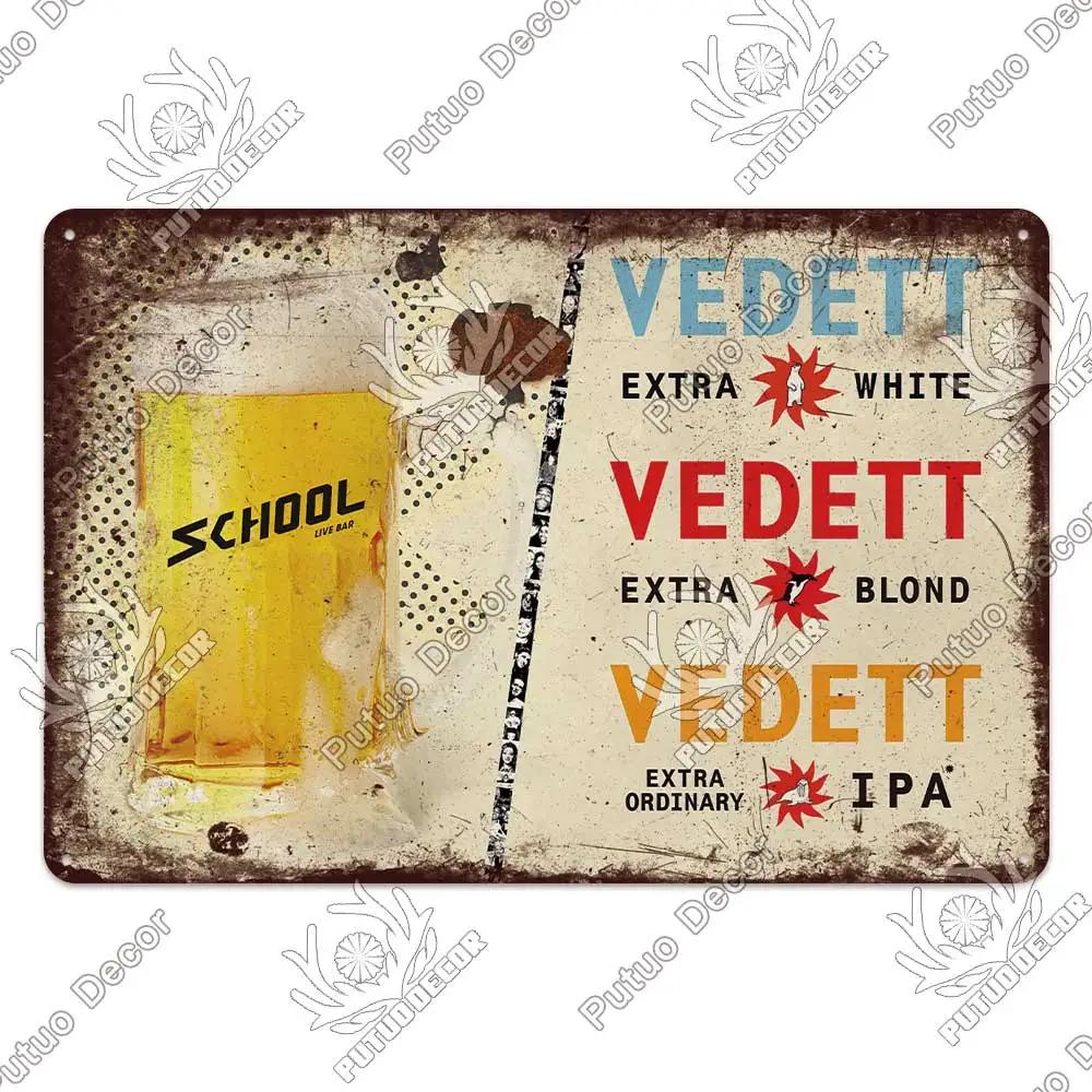 DORA Blechschild Putuo Dekor Biersorte Metallschild Vintage Blechschild Dekorative Plakette Wanddeko Bar Kneipe Man Cave Wohnzimmer Dekoration