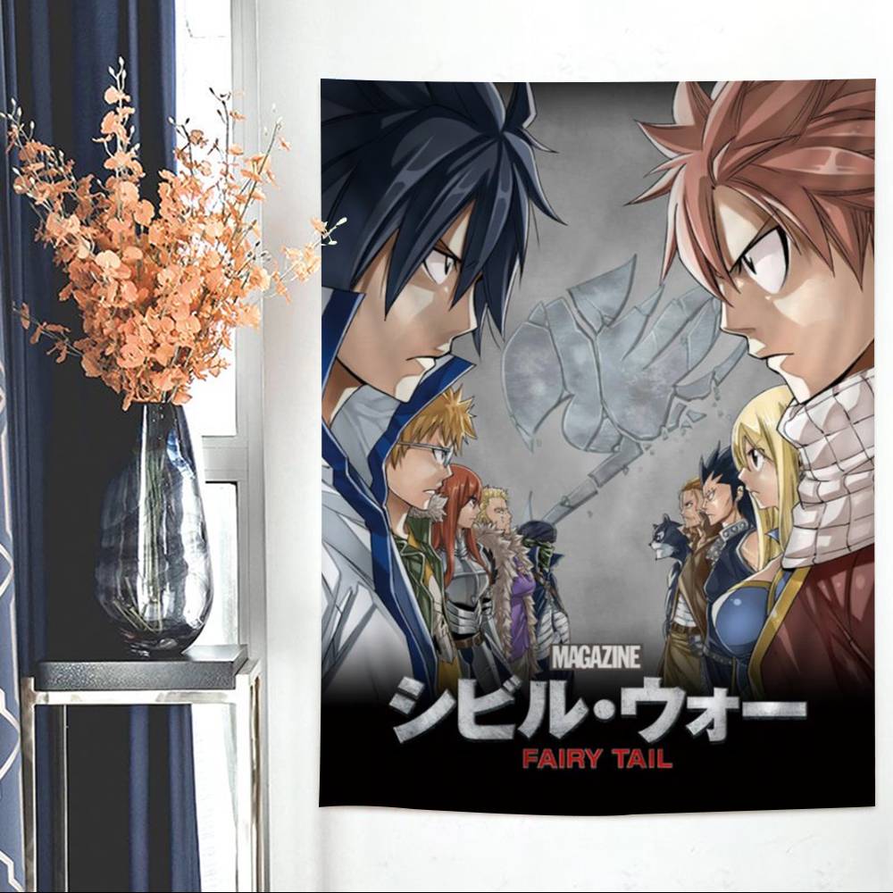 Fantasy Anime FFairy TTail DIY Wall Tapestry For Living Room Home Dorm Decor Wall Art Decor