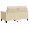 2 Seater Sofa Cream 140 Cm Fabric