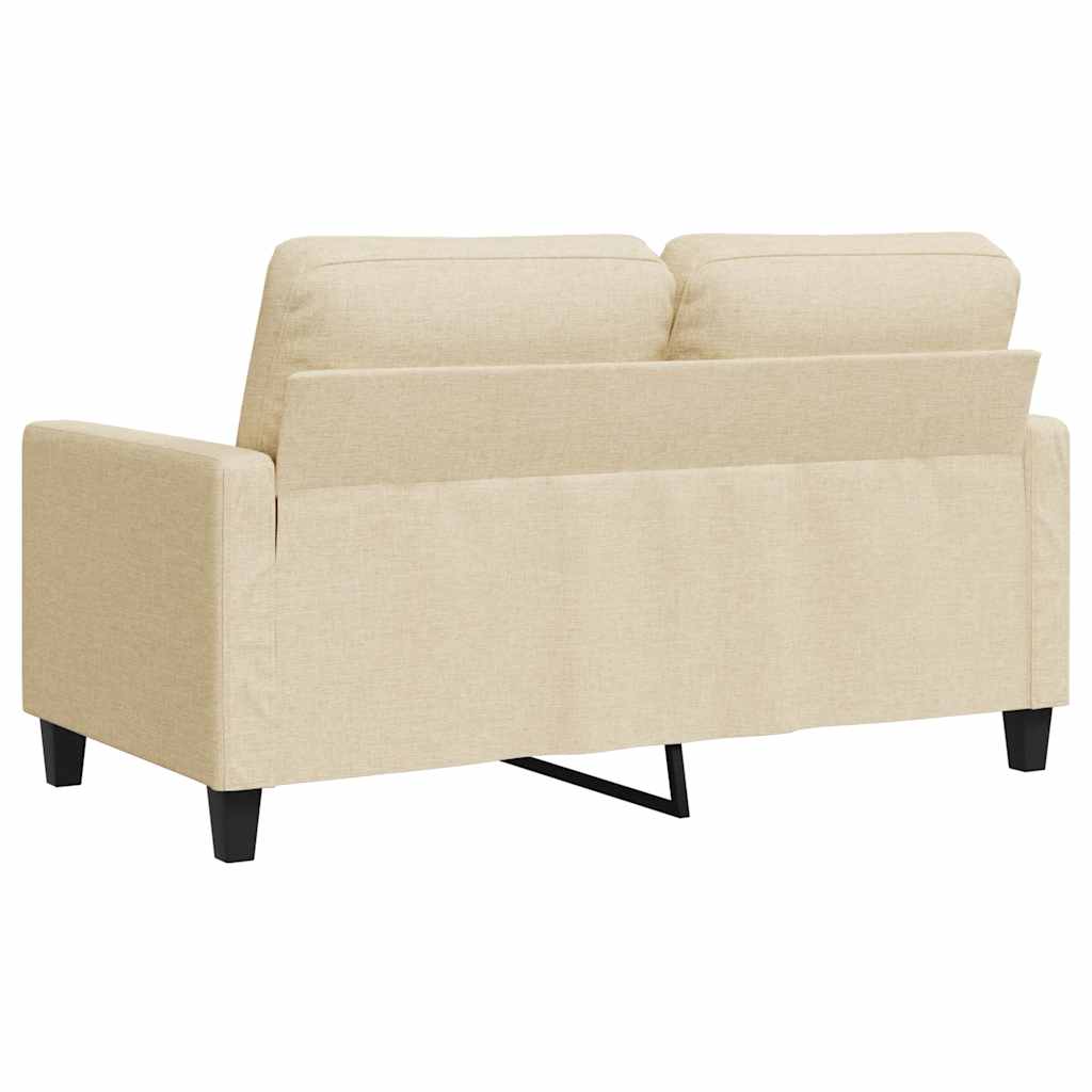 2 Seater Sofa Cream 140 Cm Fabric