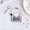 1Pcs Cute Acrylic Kpop Pocard Holder Angel Wing Design Star Keychain For Fans Po Collection Id Card Display Bag Pendant