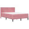 Bed Frame with Mattress and Headboard Pink 140 x 190 cm Velvet