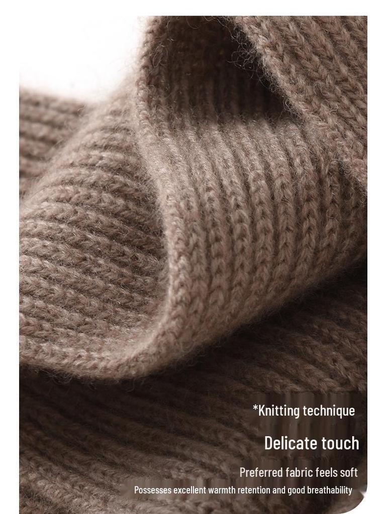 Unisex Korean Style Cashmere Scarf: Soft, Thick, Parent-Child Neck Warmer for Autumn & Winter