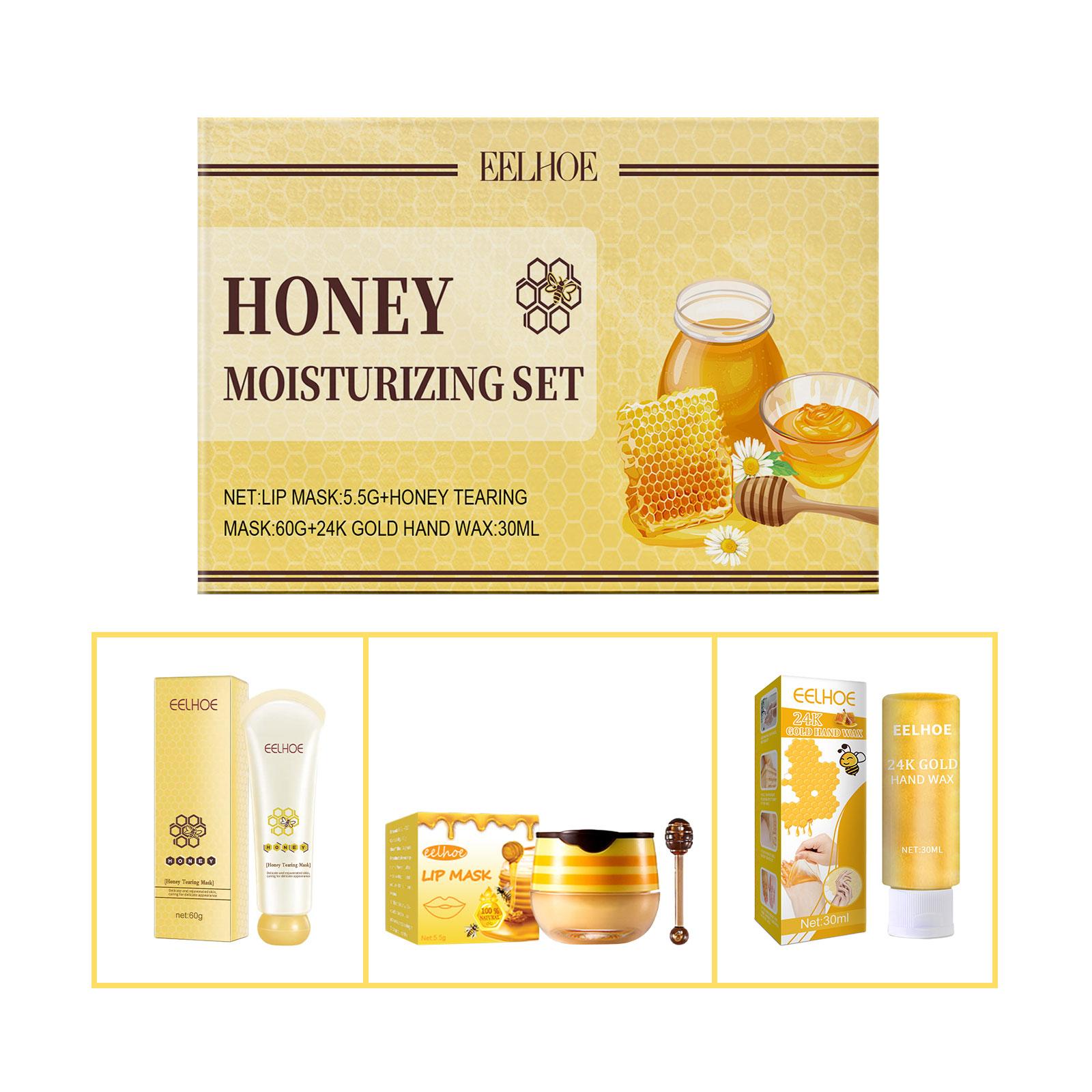 

EELHOE Honey Series Увлажняющий отшелушивающий набор Очищающий кожу Мягкий пилинг Питательный увлажняющий набор