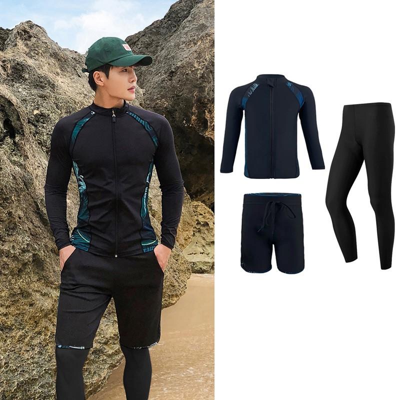 Unisex Long Sleeve Pants Snorkeling Suit Set With Zipper UV Protection Rash Guard Water Sports