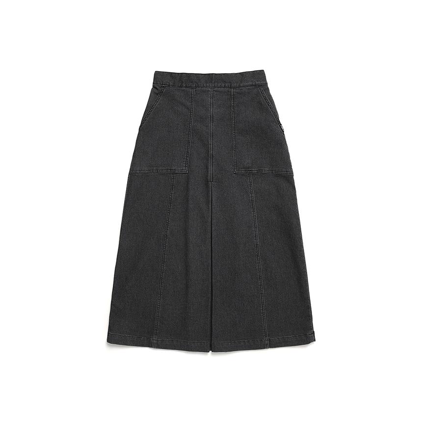 Nau W Denim Gradient Skirt Black