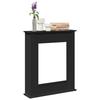 Black Fireplace Surround 75x20x87.5 Cm Engineered Wood