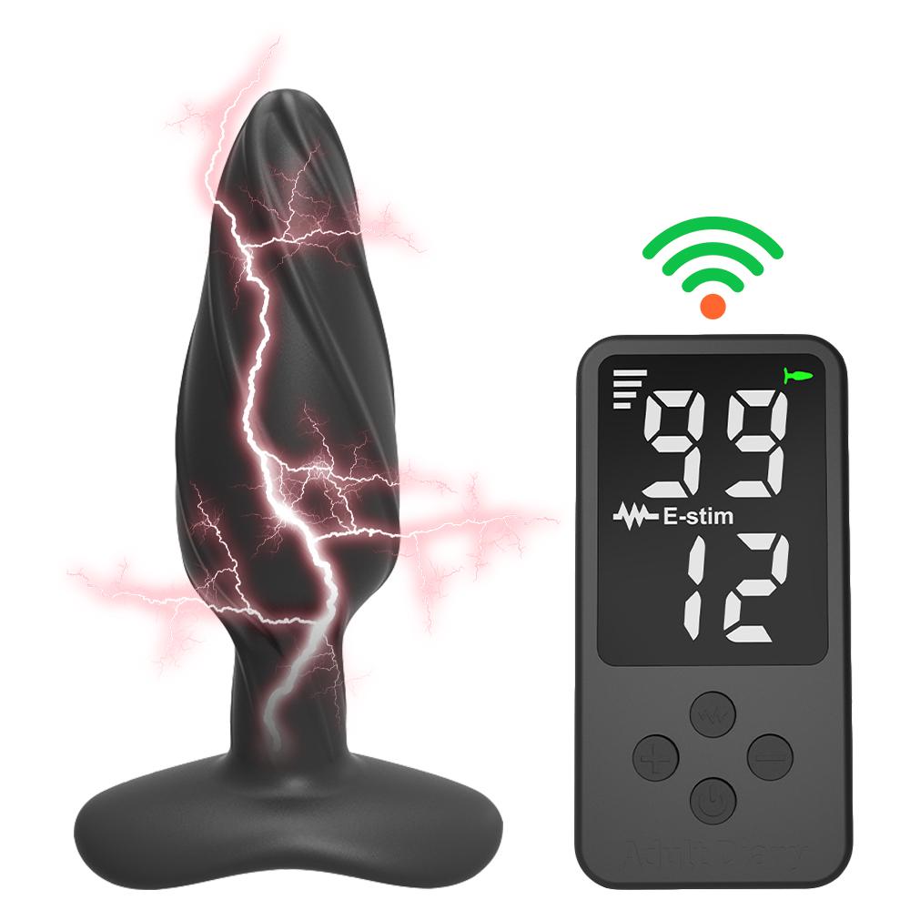 99 Gänge Elektroschock 12 Modi Vibratoren Analplug für Frauen Brustwarze Klitoris Vaginalstimulator Männer Buttplugs Medizinische Sexspielzeuge