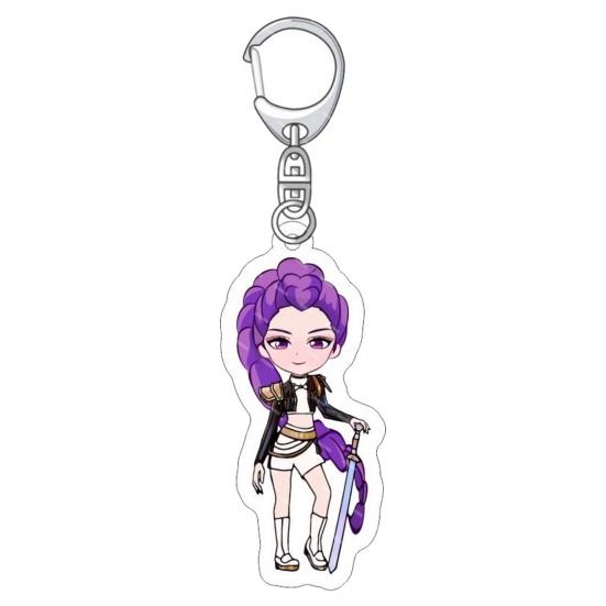 Keychain Pendant 3D Idol Group Design Portable Acrylic Keychain with Metal Lobster Clasp Waterproof Scratch-Proof Key
