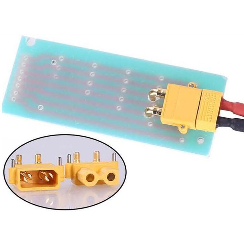 10psc Amass XT30PW ESC Motor PCB Board Plug Banana Golden XT30 Upgrade Right Angle Plug Connector for RC Mode