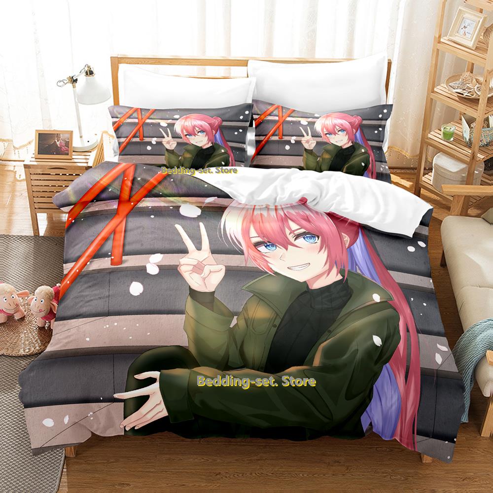 New Shikimori's Not Just A Cutie Bedding Set Cartoon Anime three-piece Set Adult Kid Bedroom Duvetcover Sets Camas Dormitorio
