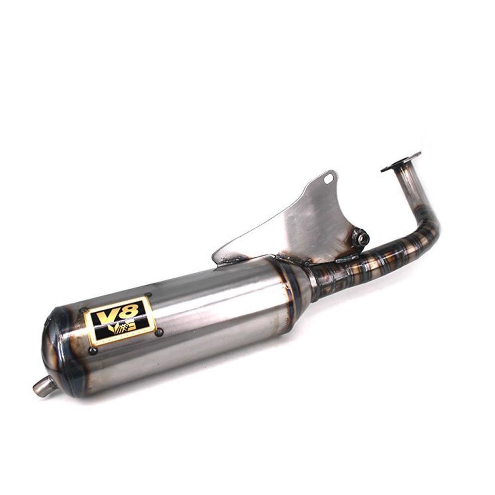 Taiwan V8JOG50JOG90 Street Racing Modified Exhaust Pipe – W004 Straight Row, 11 Sections