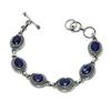 Wunderschönes Blaues Saphir Edelstein Armband, Handgemachtes 925 Sterling Silber Armband, Blaues Saphir Armband für Frau, Unisex Armband, Geschenk für Sie