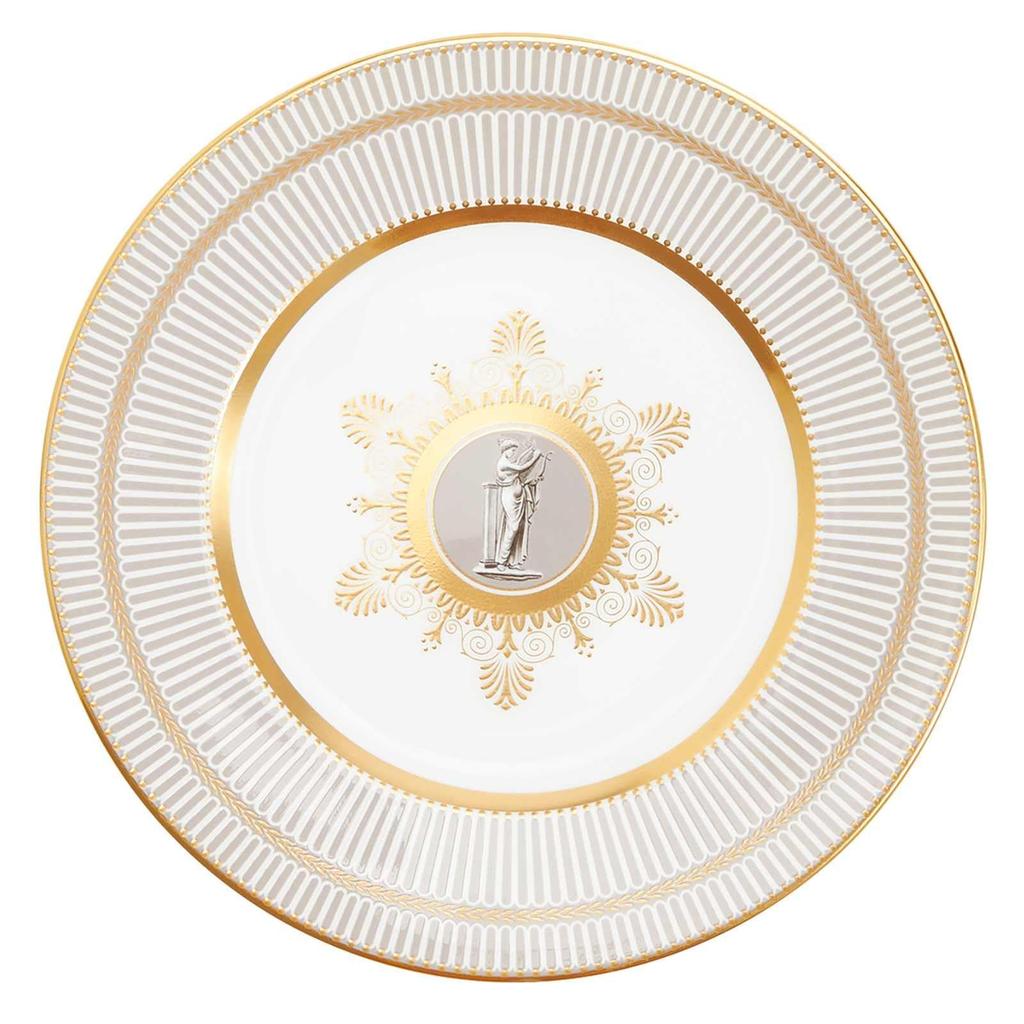 [Officially Imported] Wedgwood Anthemion Grey Plate, Approx. 23cm, 1054400
