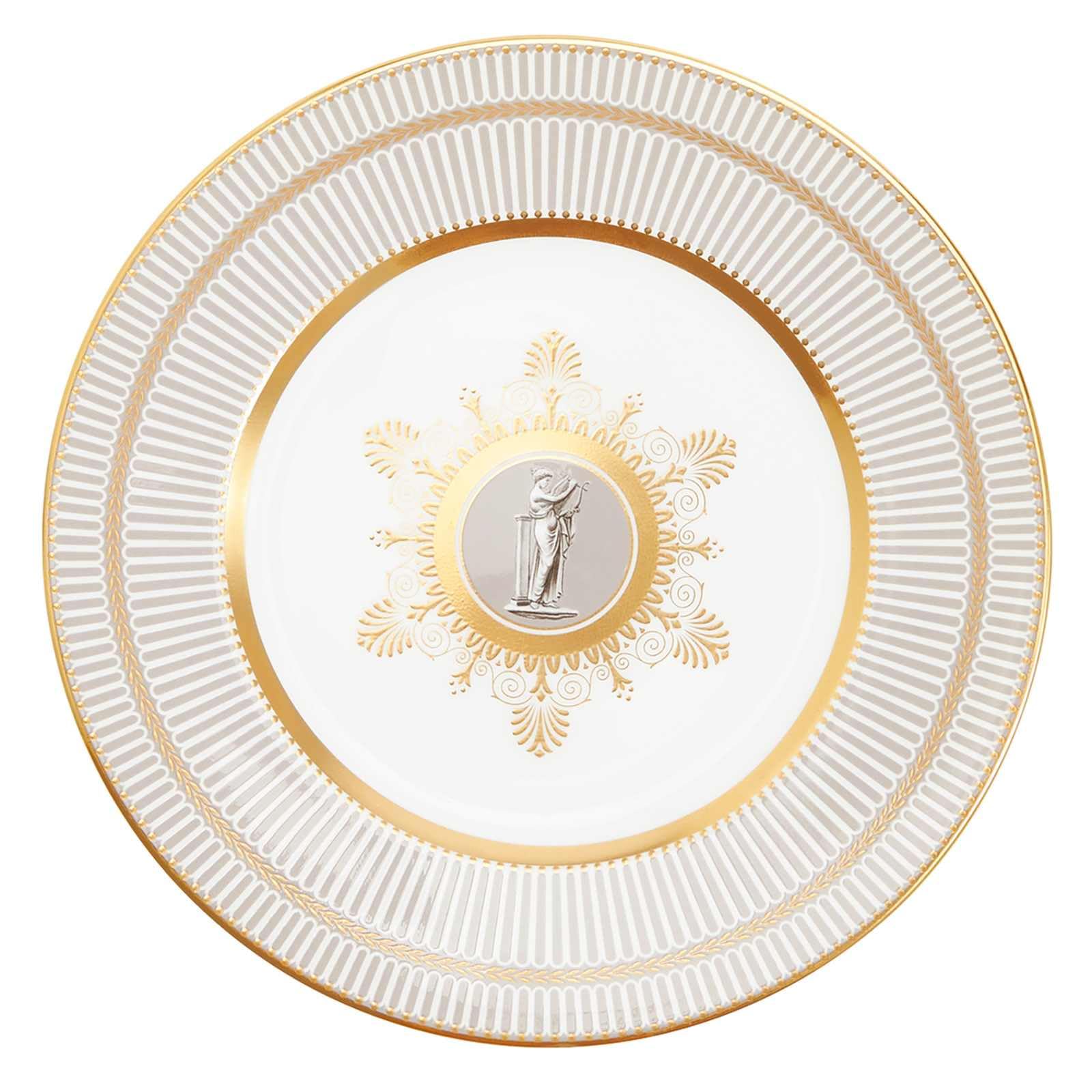 

[Officially Imported] Wedgwood Anthemion Grey Plate, Approx. 23cm, 1054400