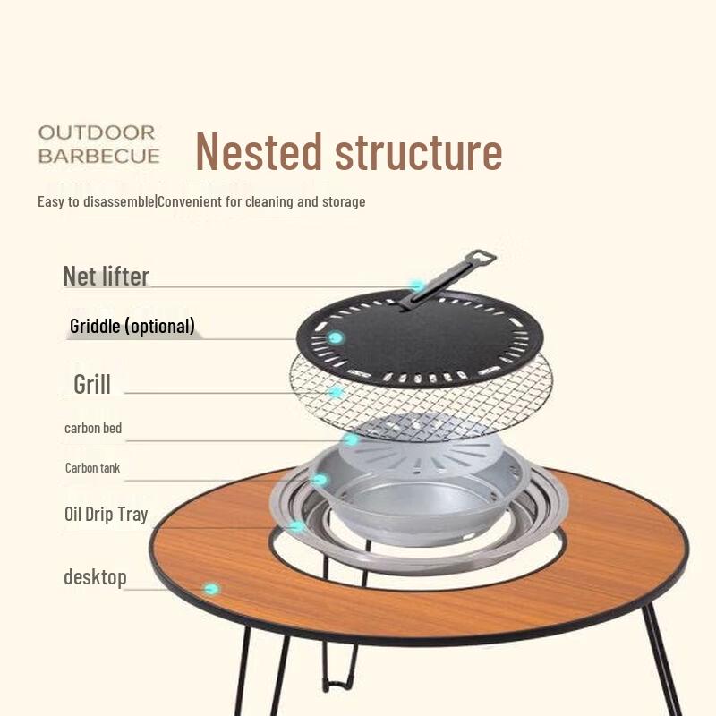Portable Outdoor Folding Camping Round Table