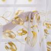 2pcs/set Tulip Gold Foil Sheer Curtains – Floral Semi-Blackout Window Curtains, Rod Pocket Home Decor