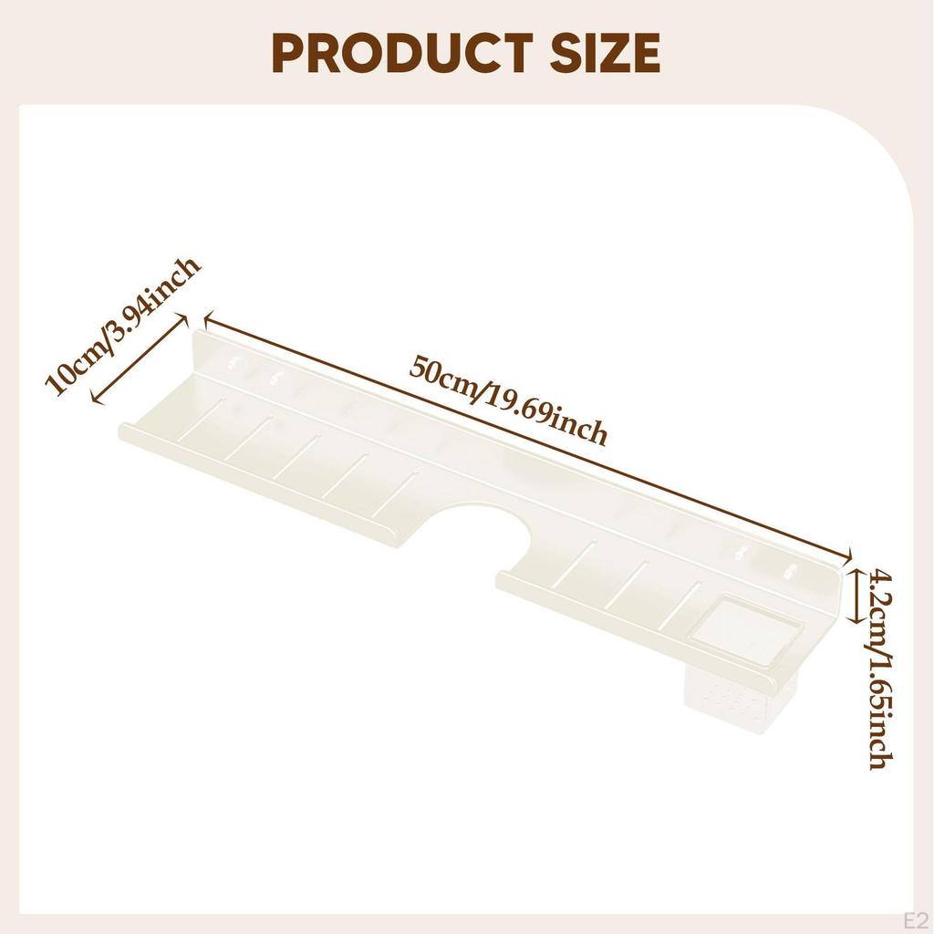 Bathroom Rack Wall Shelf Elegant Lightweight Toilet Mirror Front Over Sink for