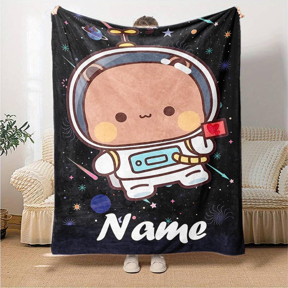 Personalizza Nome Personalità Bubu Dudu (3) Coperta Morbida e Calda per Divano, Ufficio, Letto, Viaggio, Pausa Pranzo, Regalo Adatto a Tutte le Stagioni