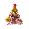 Holiday Christmas Tree Topper Hat with Bow Unique Party Ornament for Home Festive Tree Decoration