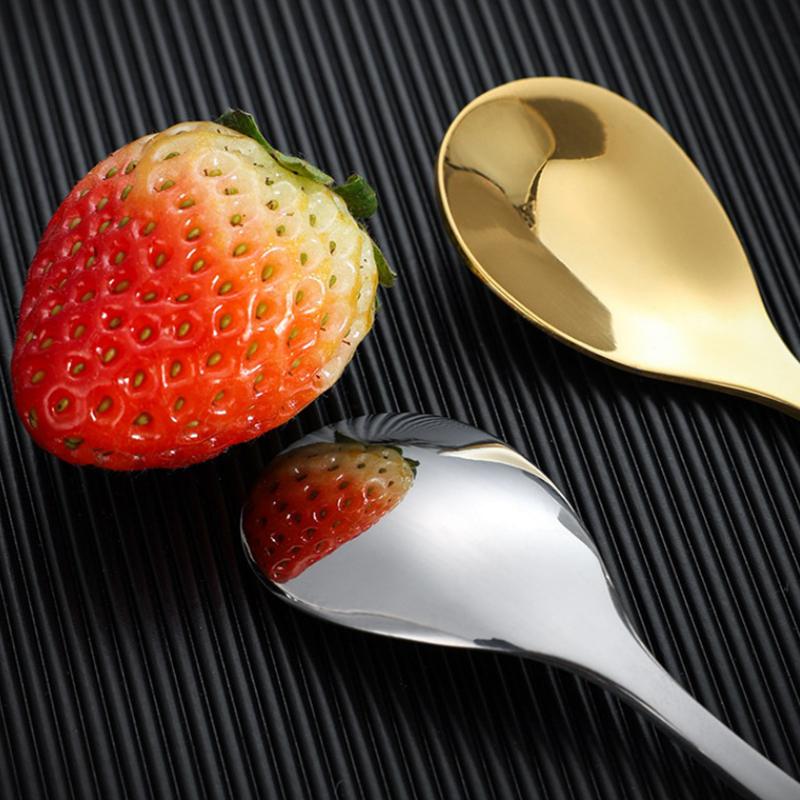 6Pcs Creative Personality Stainless Steel Gold Spoons Tree Leaf Spoon Coffee Spoon Tea Spoon Home Restaurant Dessert Cutlery Set