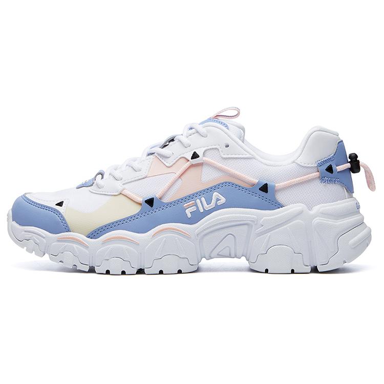 FILA Fluid Low Tops Sports Shoe White Blue Pink Women's F12W114111FFL
