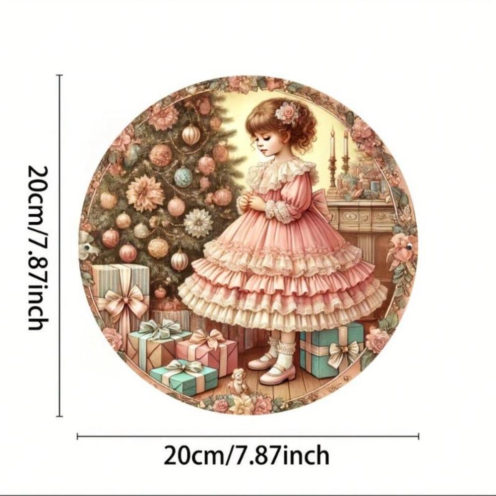 Vintage Weihnachts-Blechschild Wandkunst 8x8 Zoll Haus Küche Café Dekor