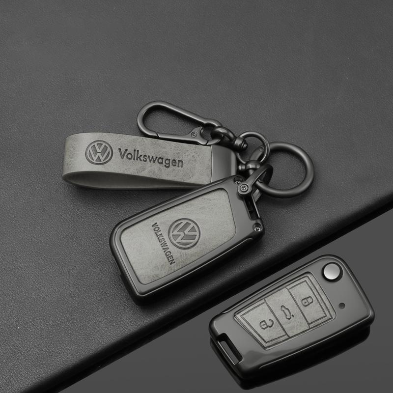 Dla VOLKSWAGEN VW Etui na Kluczyk Samochodowy Pokrowiec Ochronny Obudowa dla VW Volkswagen Golf 7 MK7 Tiguan MK2 T-roc T-cross Brelok do Kluczy Samochodowych