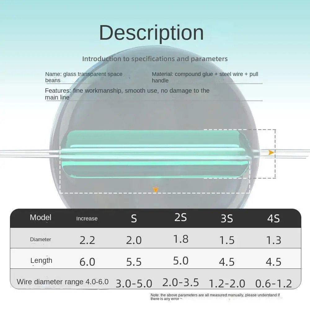 100pcs Anti-Strand Fishing Space Beans 5 Sizes Fishing Bobber Float Outdoor Fishing