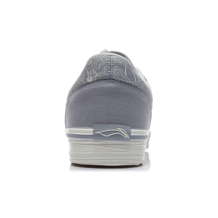Li Ning Steven Harrington X  Canvas Suede Comfortable Versatile Non-Slip Shock Absorbing Durable Low-Top Skate Shoes Men sneaker Snow-Gray AECR105-2