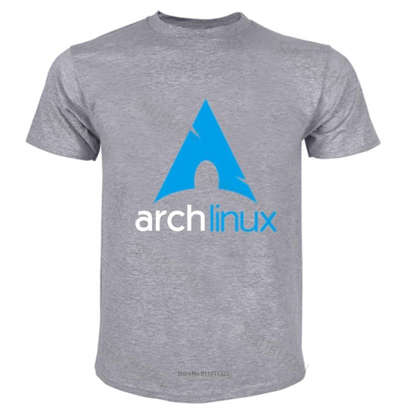 cotton tshirt for boys Fashion brand t shirt mens loose Arch Linux T-Shirts Men Vintage  Cotton Tee Shirt
