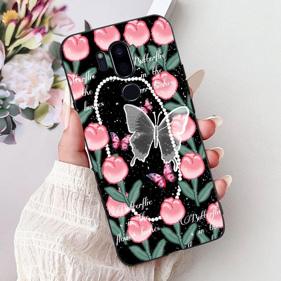 For LG G7 ThinQ Case Cute Cat Luxury Painted Cover Soft Slim Phone Case For LG G7 ThinQ G7Thinq LM-G710 G710 G7+ Back Cover Bags