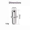 Shelf Support Pegs 20Pcs 5-6mm Cold Rolled Steel Heavy Duty Shelf Holder Pins for Garage Storage Cabinet Wardrobe Furniture