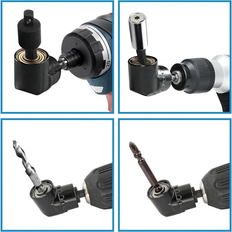 Flexible Drill Bit Extension Set Rotatable Socket Adapter Hex Shank 105° Right Angle Drill Screwdriver 90° Angled Bit Kits