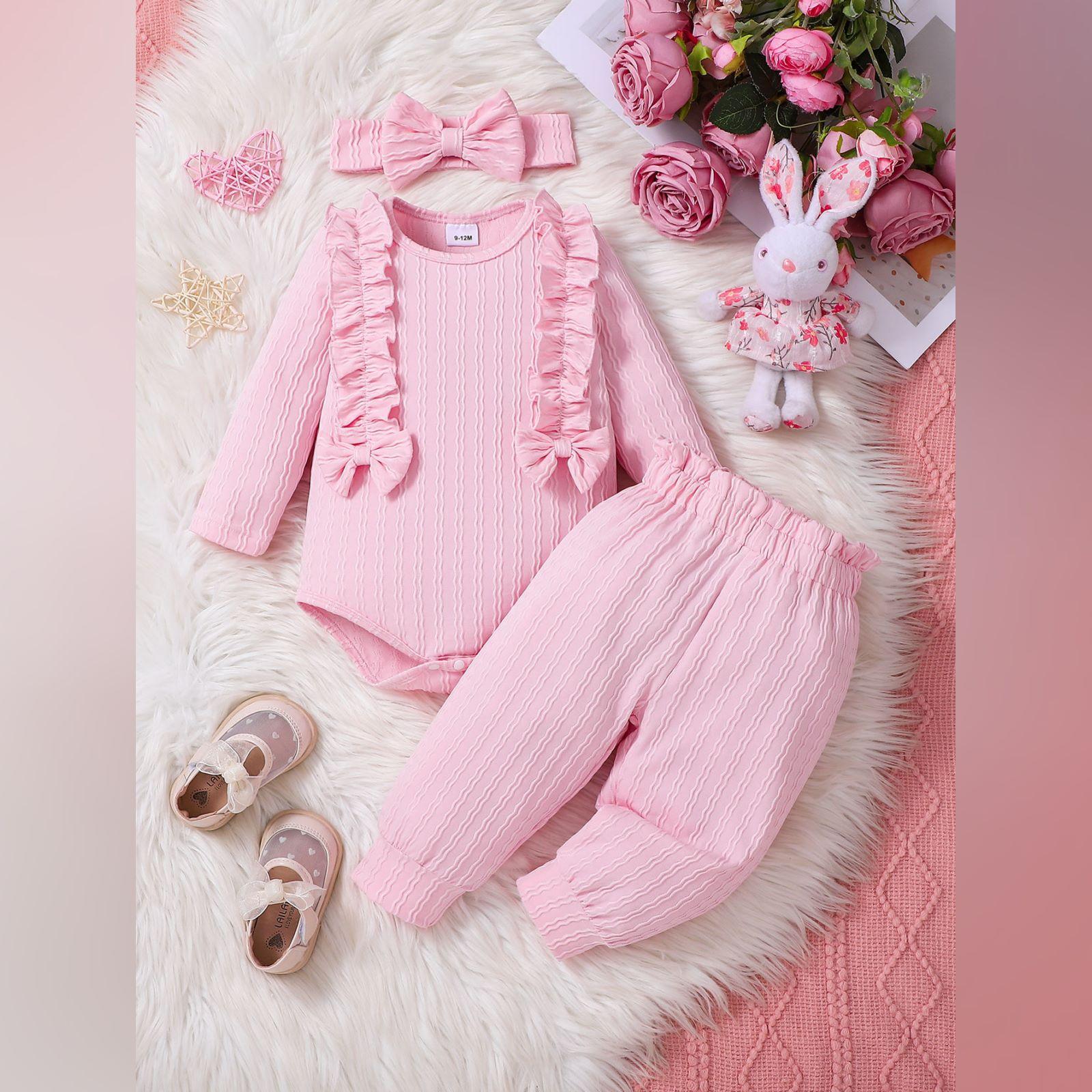 

Детский ромпер, Повседневный минималистичный боди для младенца 9 розовый