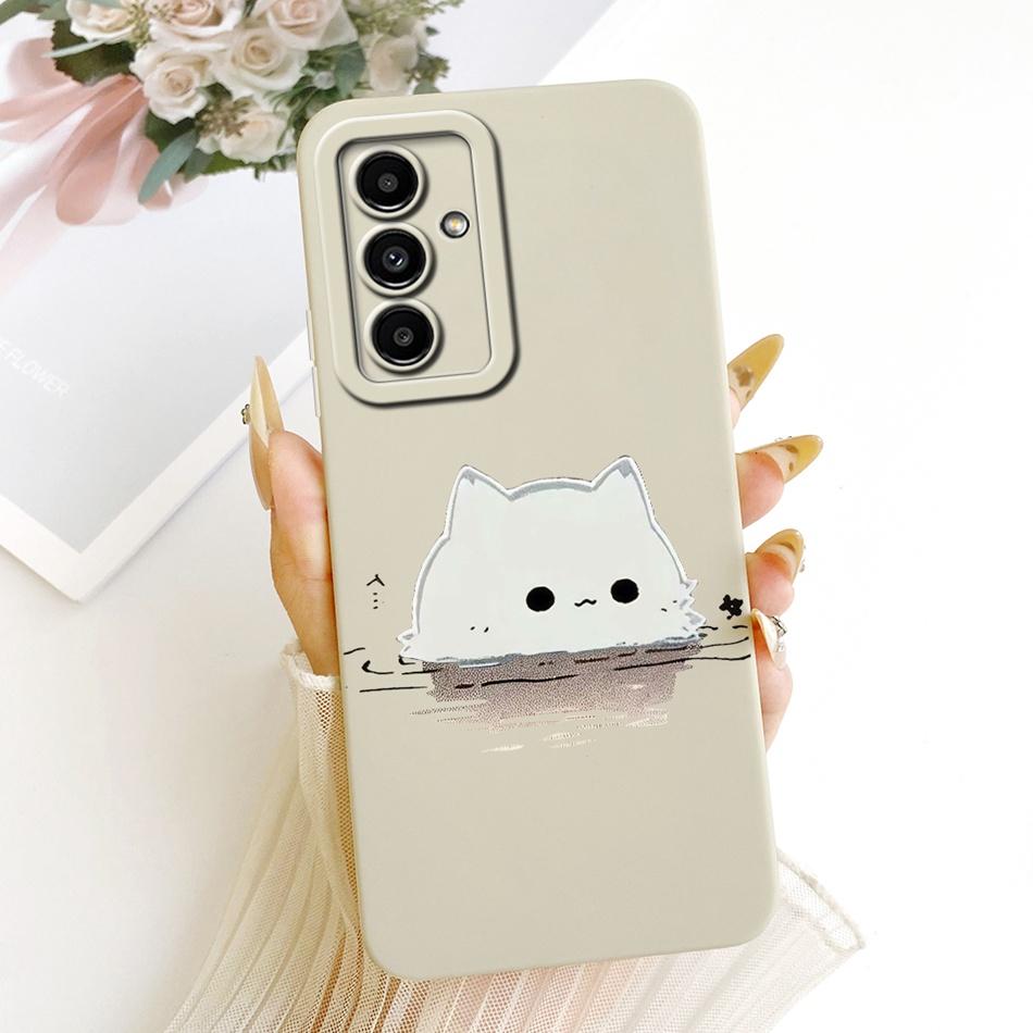 For Samsung Galaxy A05s A05 Cute Cat Flower Cartoon Phone Case For Samsung A05 A 05 05S A05S Shockproof Soft Silicone Cases