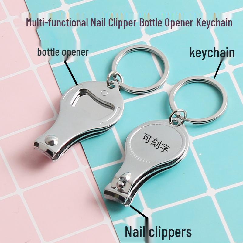 Multi-Functional Keychain Nail Clippers: Nail File, Cutter & Bottle Opener with Custom Logo Printing 002