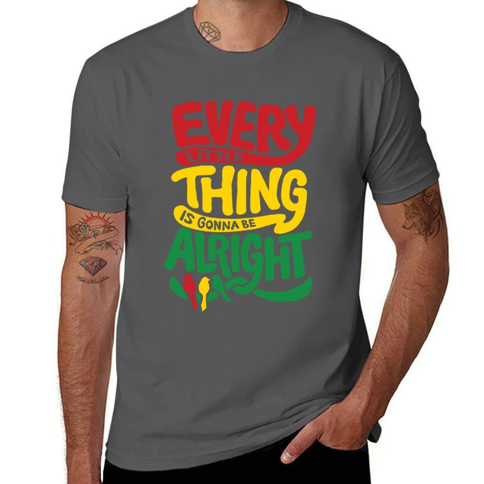 

Every Little Thing is Gonna Be Alright Bird Three Birds Singing T-Shirt For Men Women T-Shirt vintage workout shirts for men 4XL