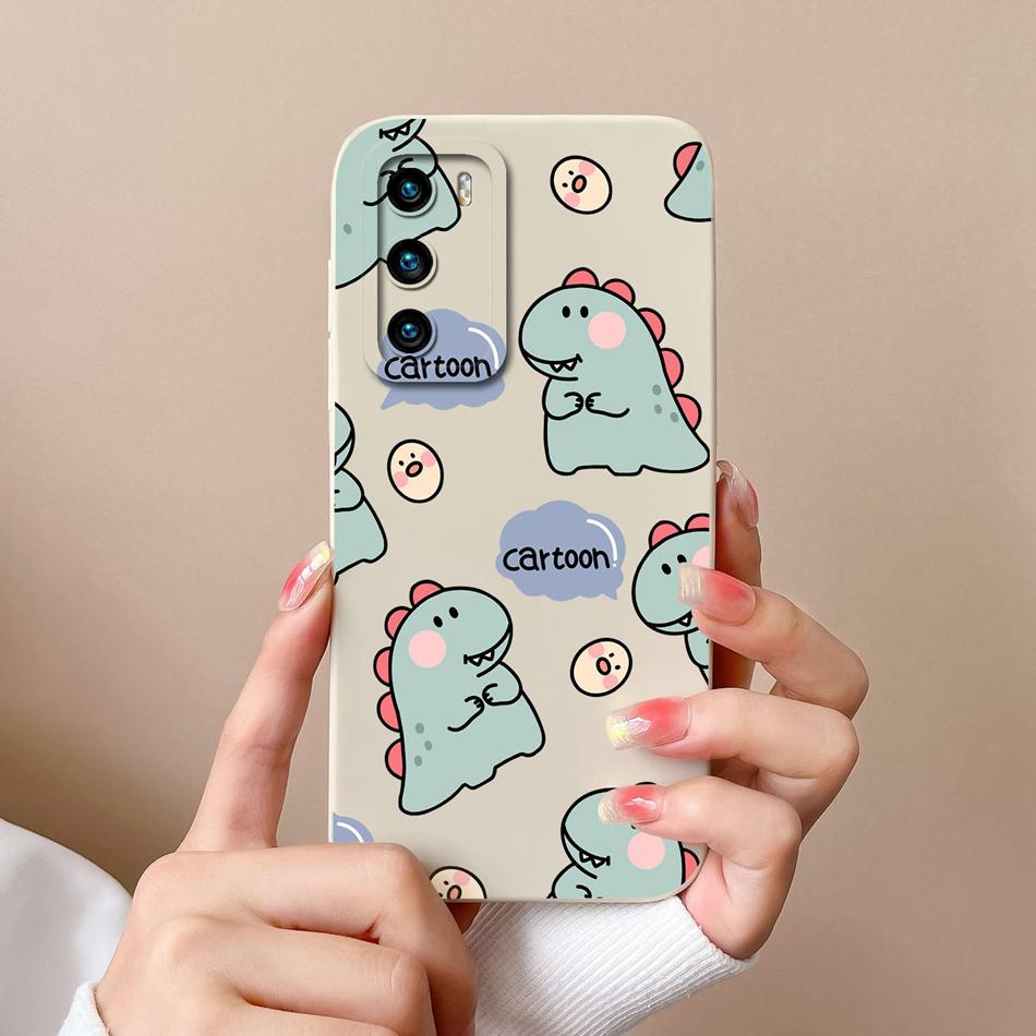 Hot Case For Huawei P40 Pro Multiple Patterns Soft Liquid Silicone Upgrade Full Protection Funda For HuaweiP40 P 40 P40Pro Cover