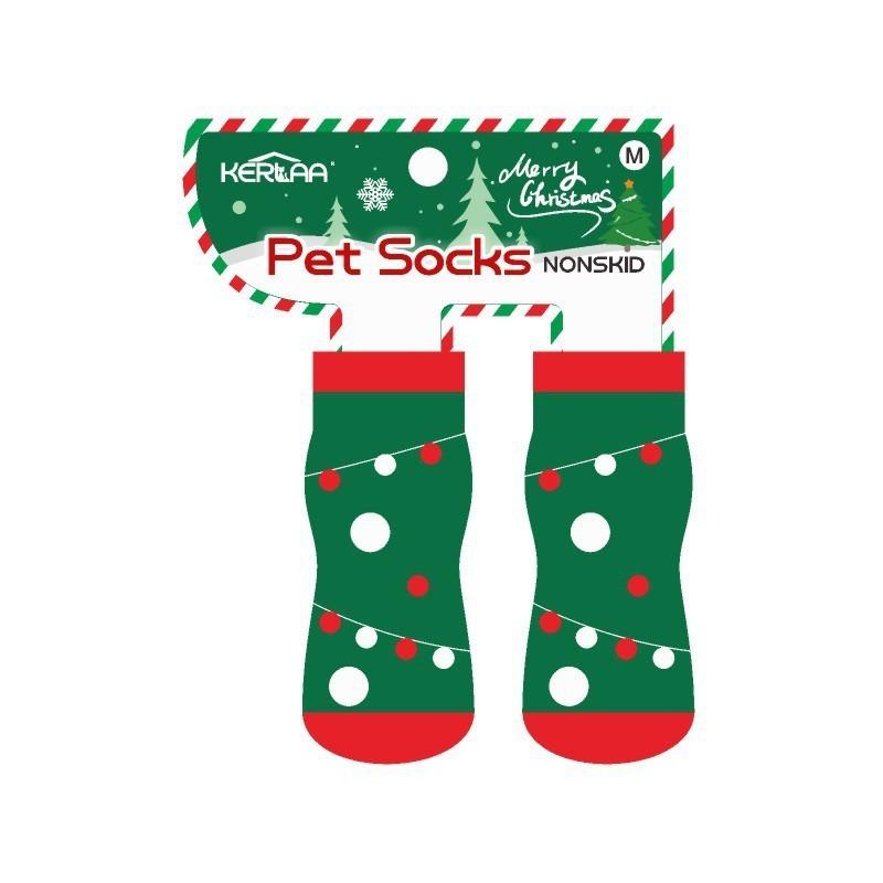 Christmas Dog Socks Elk Snowman Small and Medium Dogs Pet Socks Non-slip Foot Cover Christmas Supplies Pet Products
