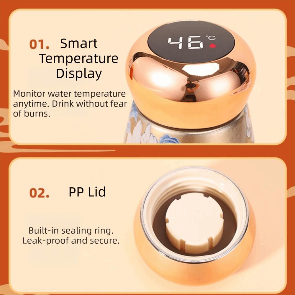 Chinese Style Insulated Water Cup Mushroom Shaped Mini Thermos Cup  Office Use