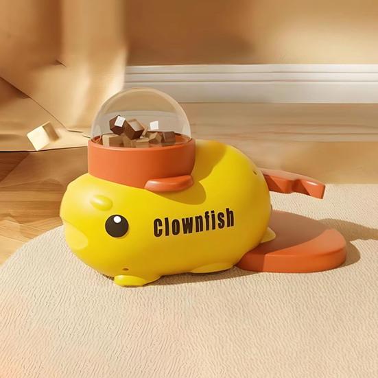 Dog Interactive Treat Dispenser Toy 2-in-1 Food Puzzle Slow Feeder Whale/Clownfish Shape Pet Enrichment Toy for Small Medium Dogs Cats IQ Training