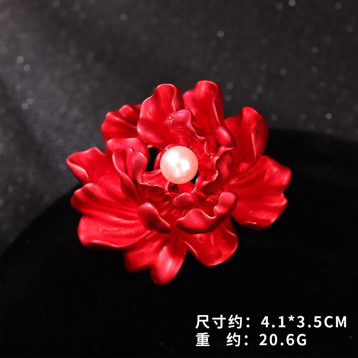 

Брошь-роза, высококачественная женская красная брошь-бантик, булавка с защитой от капель масла