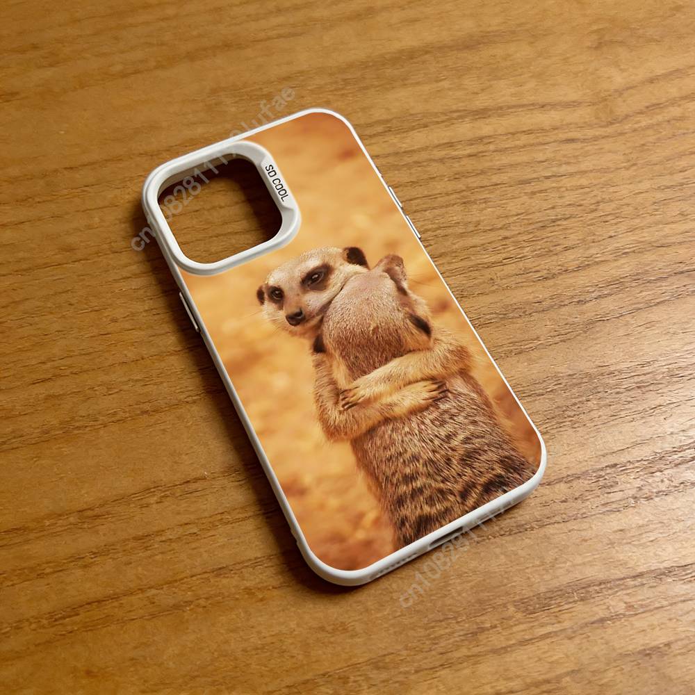 Funny Standing Meerkats Phone Case for iPhone 17 16 Pro Plus 15 14 13 Max Mini 12 11 X XS Air Fashion Bumper