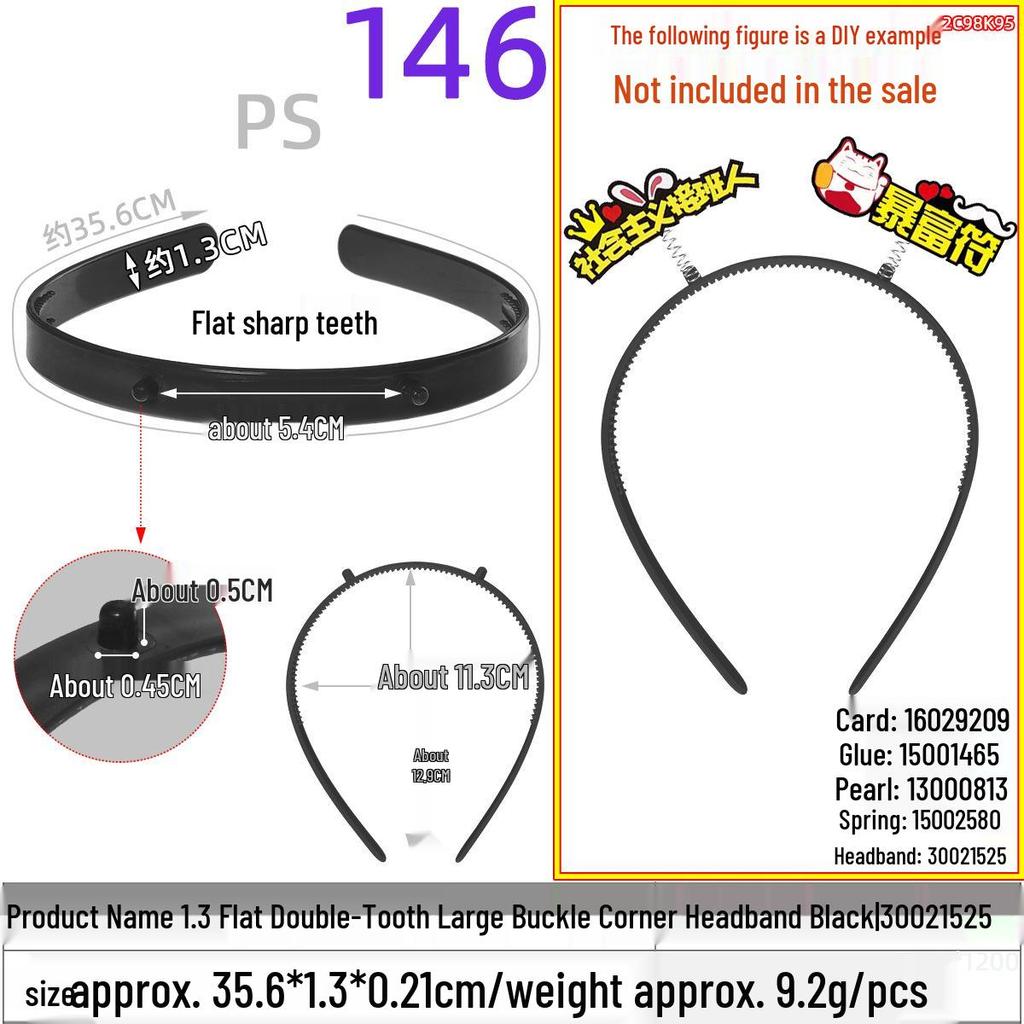 DIY Black Toothless Plastic Christmas Horn Headband 2.0