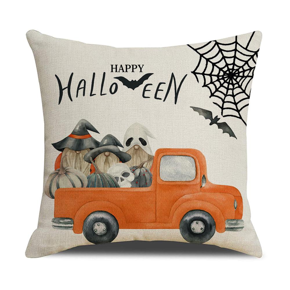 Halloween Pumpkin Pillow Cover Bad Funny Letters Home Sofa Cushion Cover Bedroom Pillow Cover