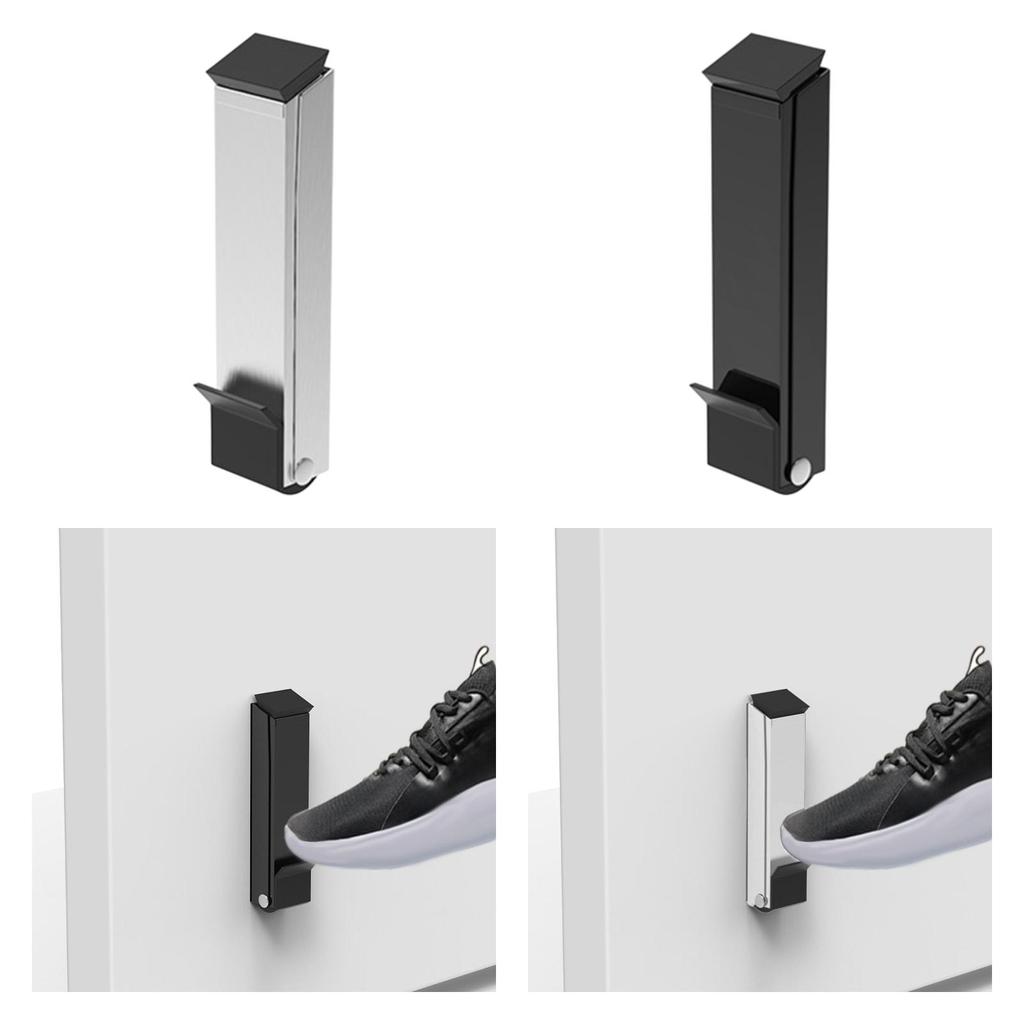 Kick Down Door Stop Adhesive or Screw Easy Install Door Stopper Keep Door Open