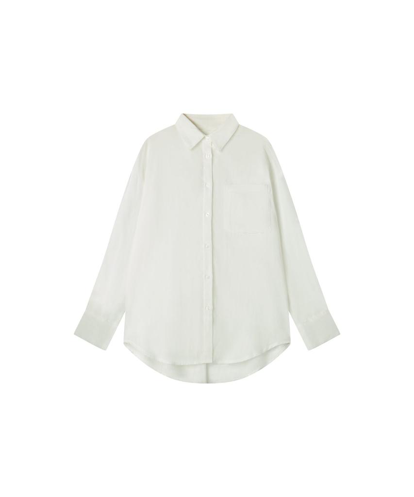 KINGKIM Label Lounge Shirt - White